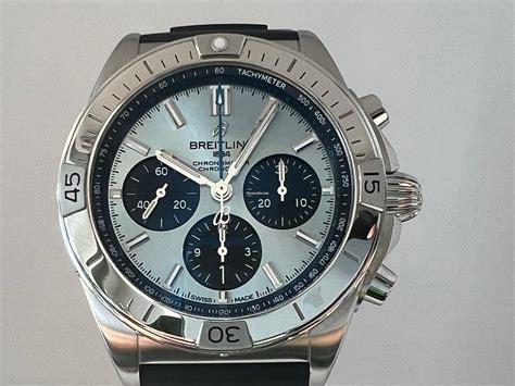 breitling double watch|Breitling ice blue chronomat.